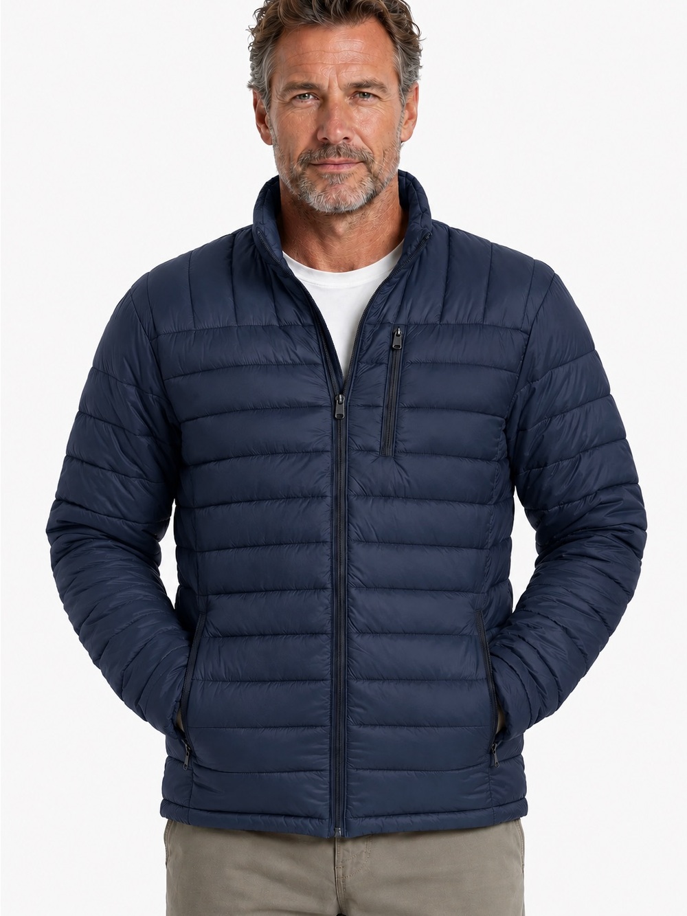 Hawke & Co Navy Puffer Shirt Jacket